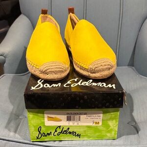 NWT Sam Edelman Vibrant Yellow Khloe Espadrilles